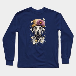 Dogs in Hats. Dalmatians Long Sleeve T-Shirt